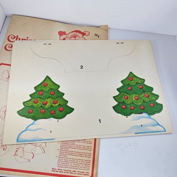 Vintage Current Inc Christmas Centerpiece Skating Santa Holiday Decor 1979 - Picture 9 of 12